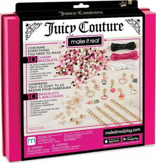 Make It Real Jewelry Juicy Couture: Pink & Precious Bracelets for Children 8+ years old Years