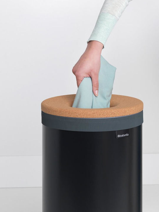 Brabantia Cork Καλάθι Απλύτων Μεταλλικό Μαύρο