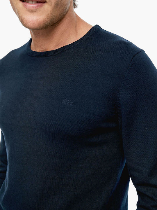 Red Label Long Sleeve Sweater Navy Blue