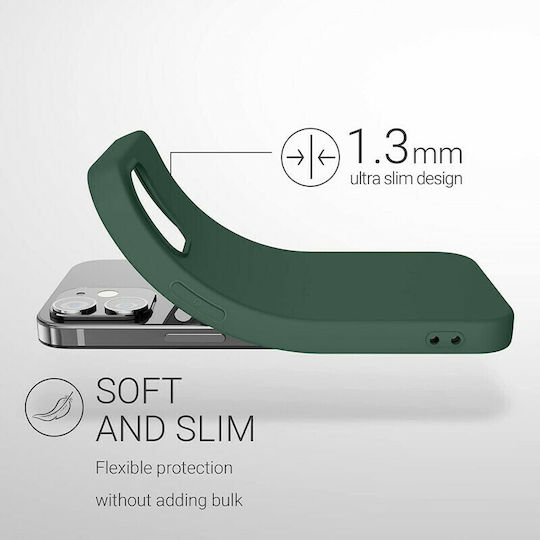 KWmobile Back Cover Silicone Moss Green (iPhone 12 / 12 Pro)