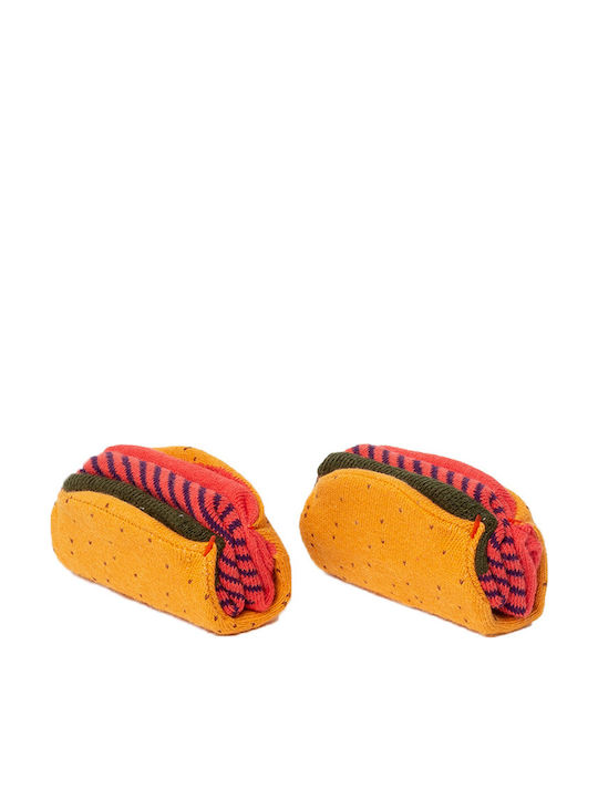 DOIY Taco Unisex Κάλτσες Με Σχέδια Κίτρινες