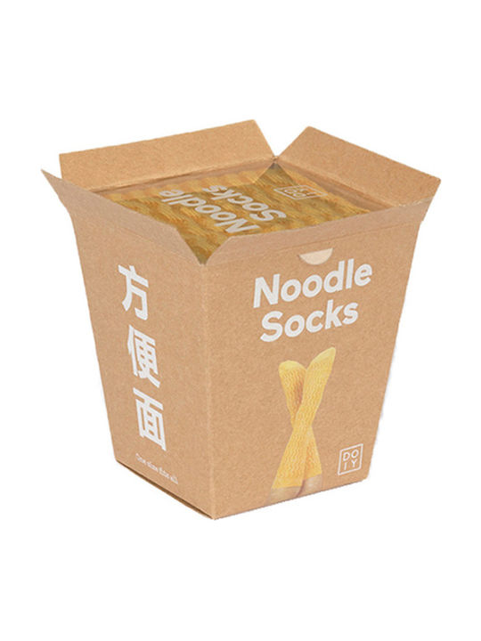 DOIY Noodles Unisex Κάλτσες Με Σχέδια Μπεζ