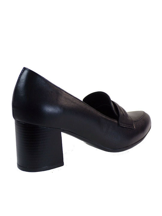 Κ44-1809 Leder Pumps Schwarz