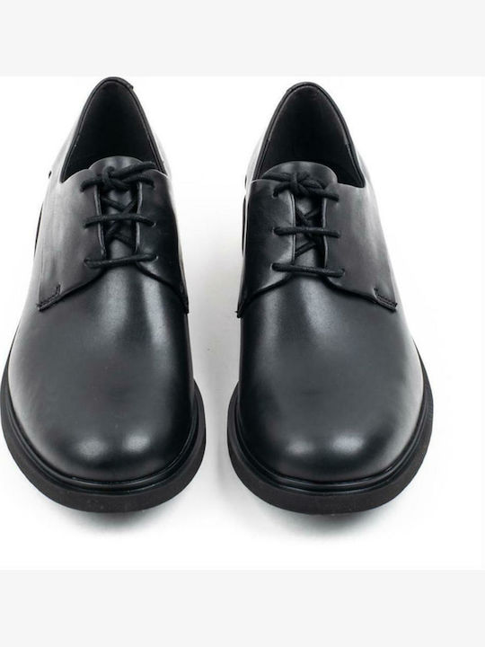Newman Women's Leather Derby Shoes Black