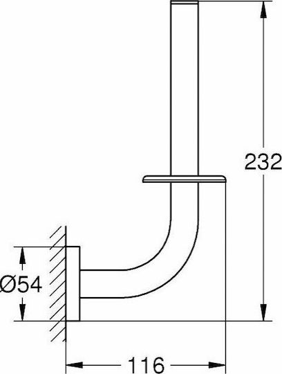 Grohe Essentials Wandmontiert Papierhalter Inox Silber
