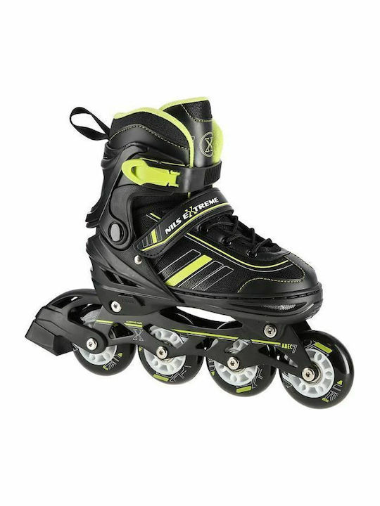 Nils 2 1 In-line & Hockey Inline Αυξομειούμενα Rollers Μαύρα Παιδικά