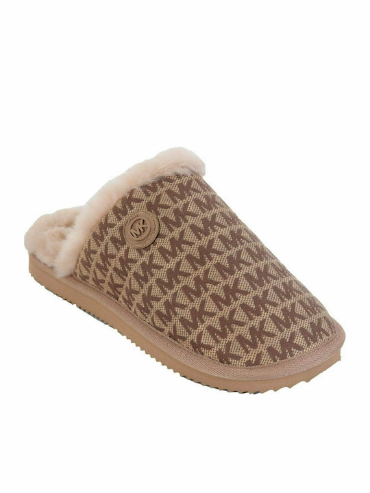 Michael Kors 40R1JAFP2Y Winter Women's Slippers in Beige color 40R1JAFP2Y-234