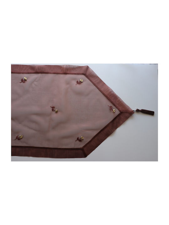 Mc Decor Checkered with Embroidery Set 5pcs 198 Brown 120x120cm
