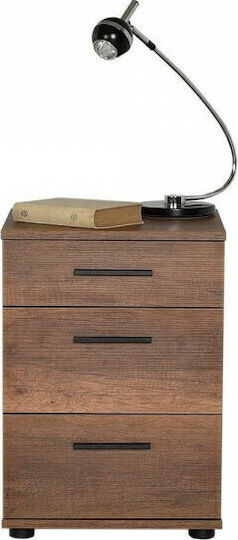 Trendline Wooden Bedside Table Καρυδί 40x39x57cm