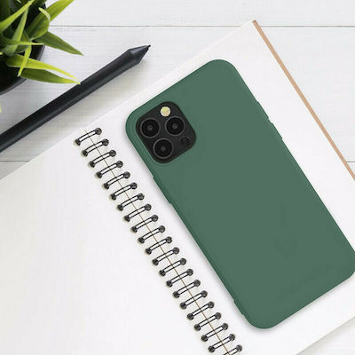 KWmobile Rubberized Coperta din spate Silicon Fir Green (iPhone 12 / 12 Pro) 53844.166