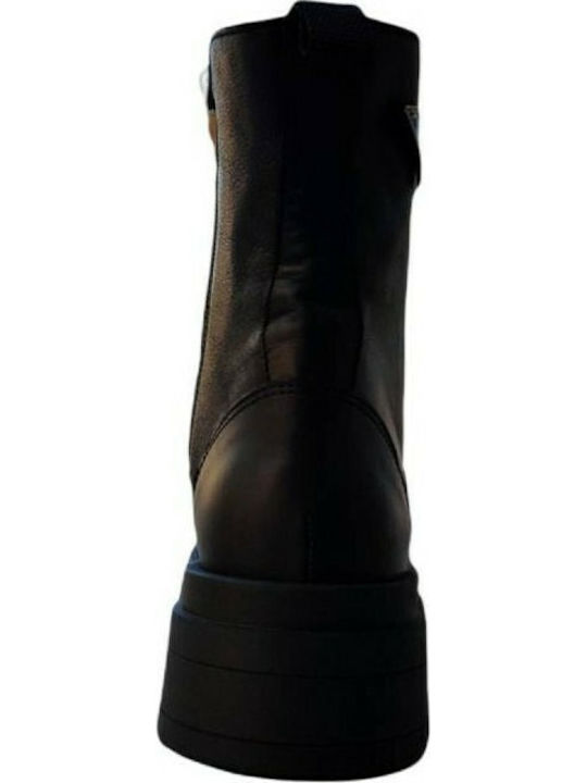 Leather Women's Ankle Boots Black
