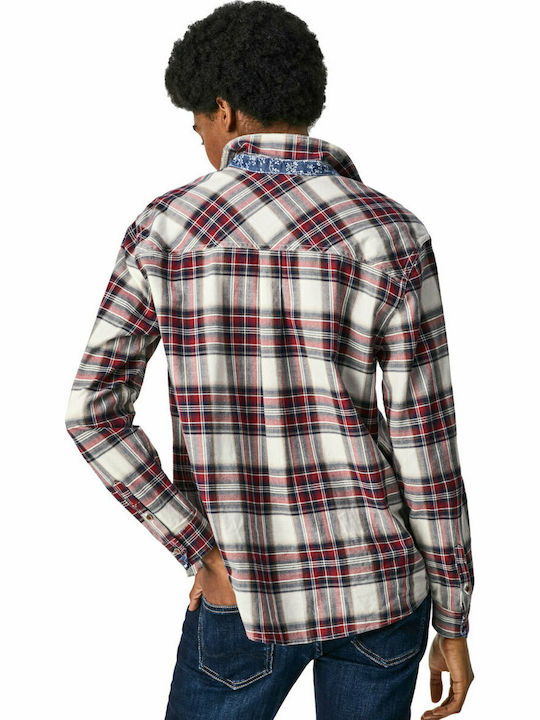 Pepe Jeans Nath Women's Checked Long Sleeve Shirt