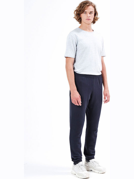 Sweatpants with Elastic Navy Blue