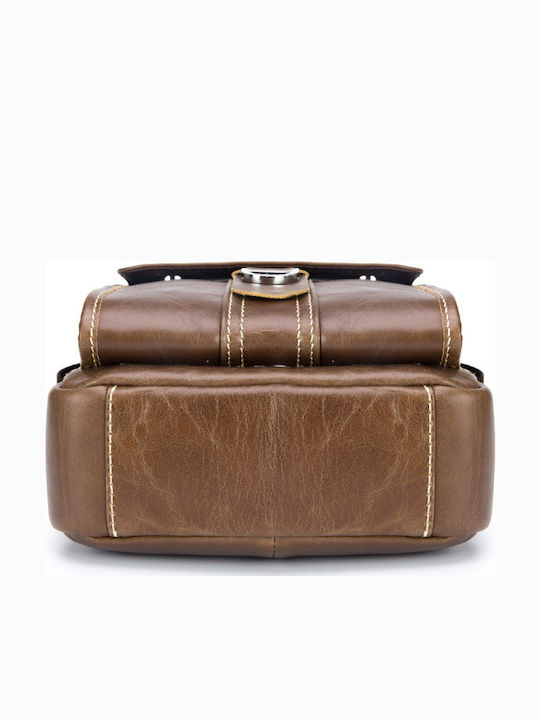 DJB-038 Leather Men's Bag Shoulder / Crossbody Brown