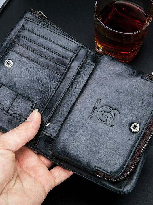 Leather Men's Wallet Classic with RFID Black