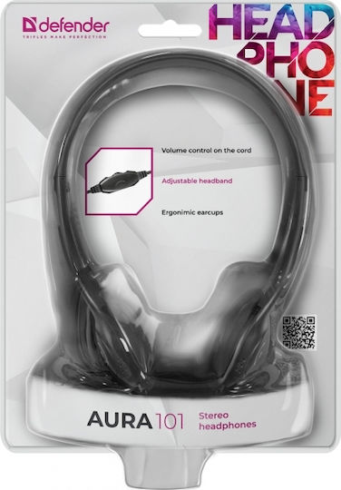Defender Aura 101 Cu fir On Ear Căști Negre