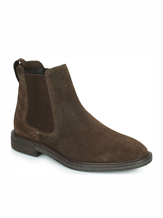 Clarks Clarkdale Men's Suede Chelsea Ankle Boots Brown