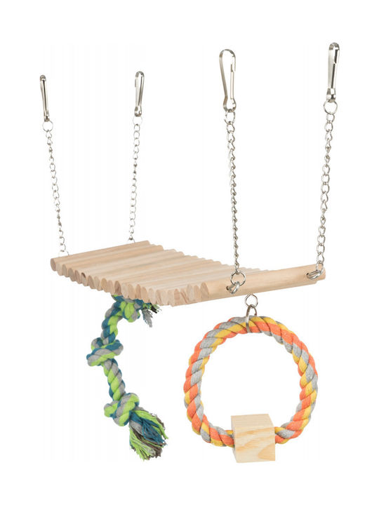 Trixie Rodent Toy Bridge Hanging with Ropes for Hamsters 30x17x9cm. 62720