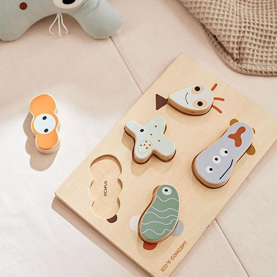 Lemnos Puzzle pentru Copii cu Îmbinări Microneo 5buc Kids Concept