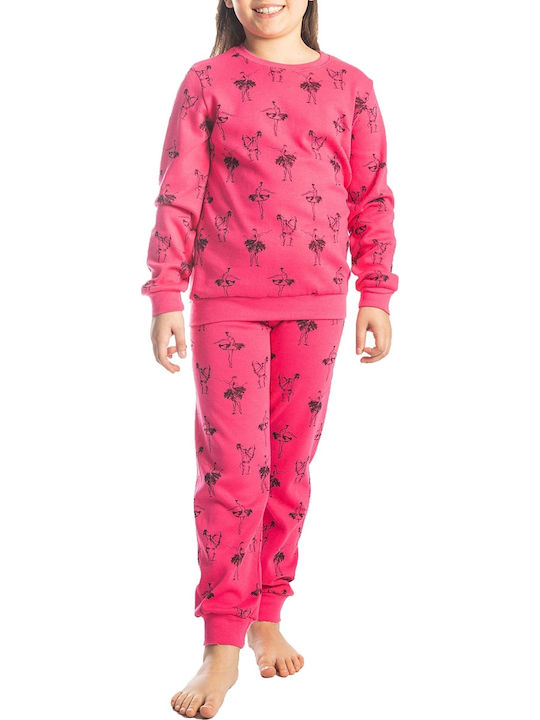 Dreams by Joyce Kinder-Nachtwäsche Winter Fuchsie Ballerinas
