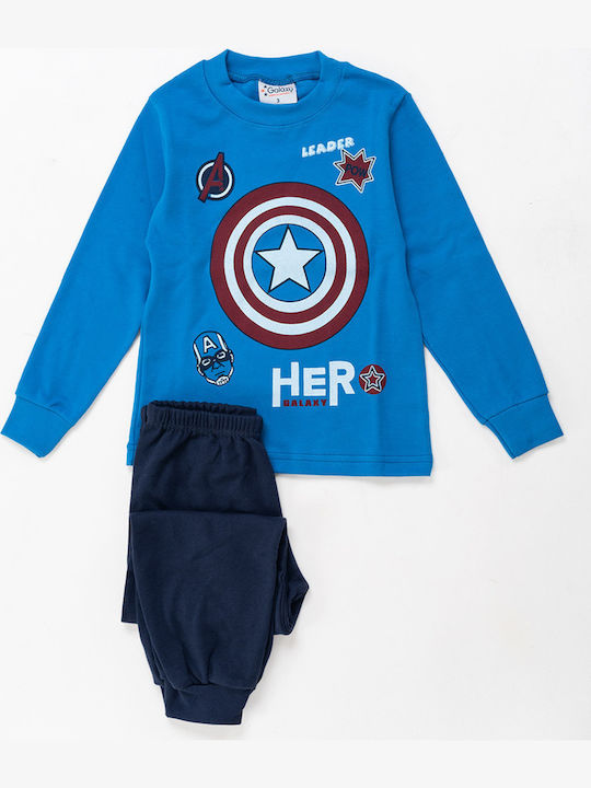 Galaxy Set Top & Bottom Kids Winter Pyjamas Blue