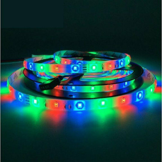 Casalux Ταινία LED 12V RGB Φως 5m Τύπου SMD3528 με Τροφοδοτικό & Τηλεχειριστήριο