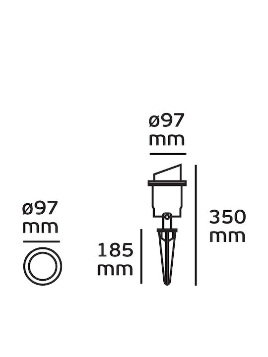 VK Lighting Στεγανό Φωτιστικό Led Καρφωτό 566100839