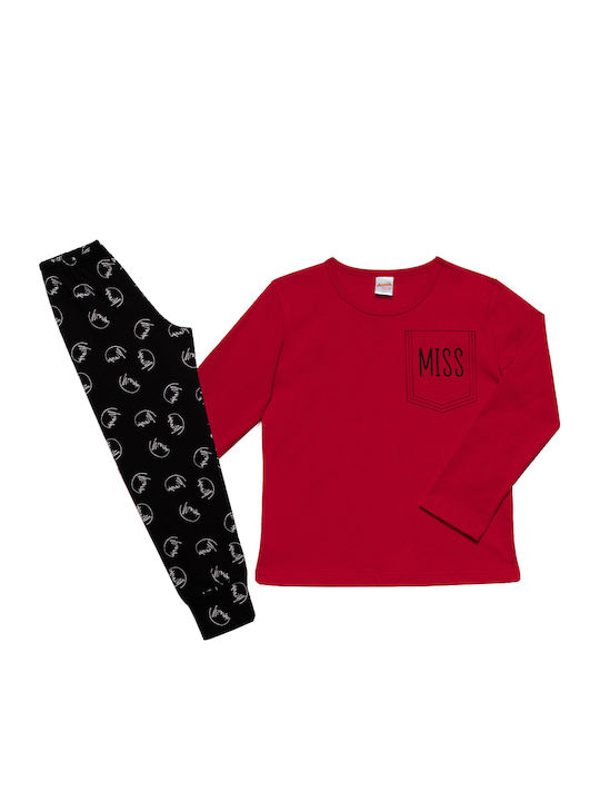 Minerva Set Top & Bottom Kids Winter Cotton Pyjamas Coral