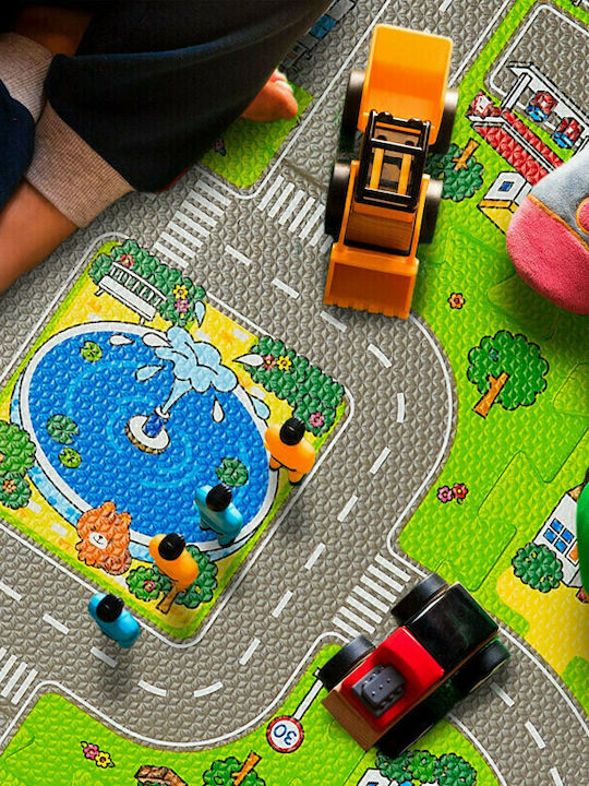 Relaxdays Puzzle De Podea Interactiv Cu Drumuri 9 Piese