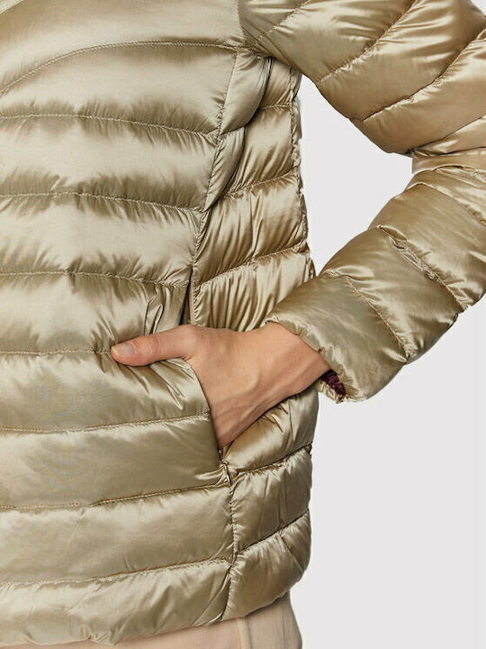 Jasen Kurz Damen Puffer Jacke für Winter Gold