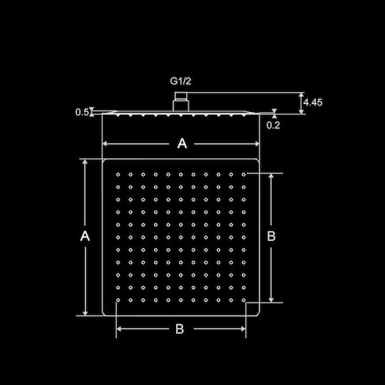 Vinci Vincirain Family B771067 Square Showerhead 20x20cm