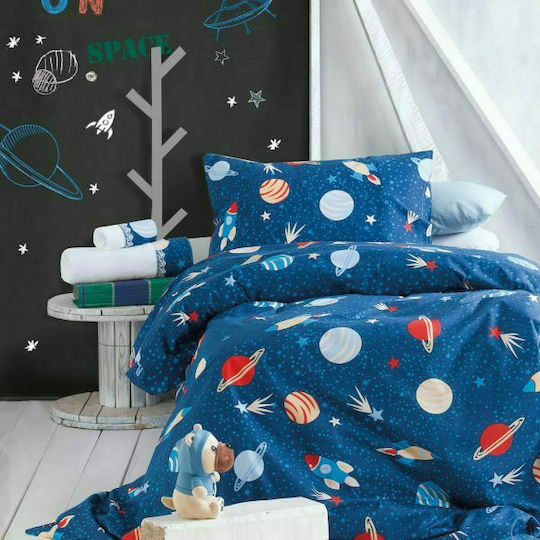 Rythmos Sheet Set Semi-double Cotton Space Odyssey Blue 160x260cm 3pcs