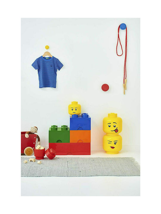 LEGO Plastic Kids Wall Hanger with Hooks Lego Wall Bracket Red/Yellow/Blue 3pcs