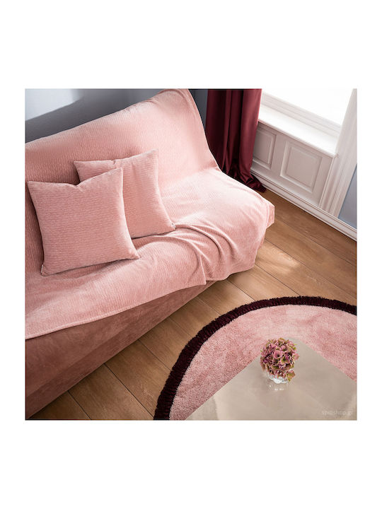 Gofis Home Valley Three-Seater Sofa Throw Velvet 180x310cm Sweet Pink 421/17