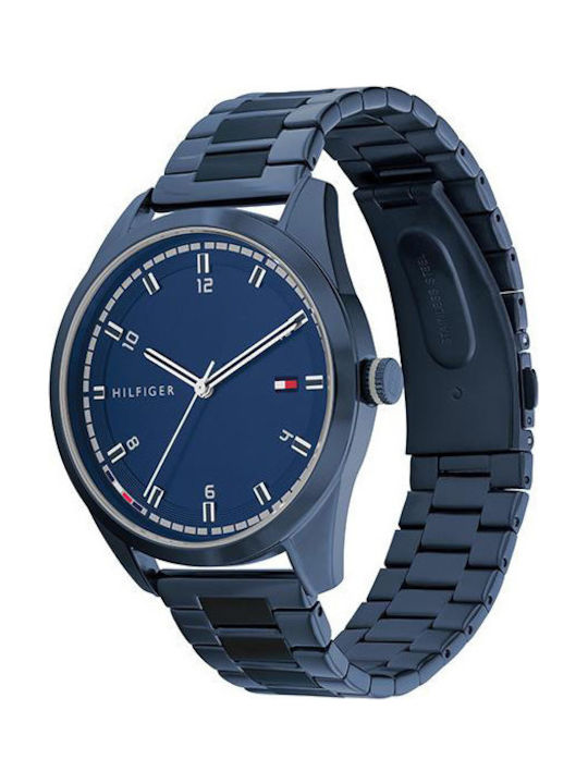 Tommy Hilfiger Griffin Uhr Batterie mit Blau Metallarmband