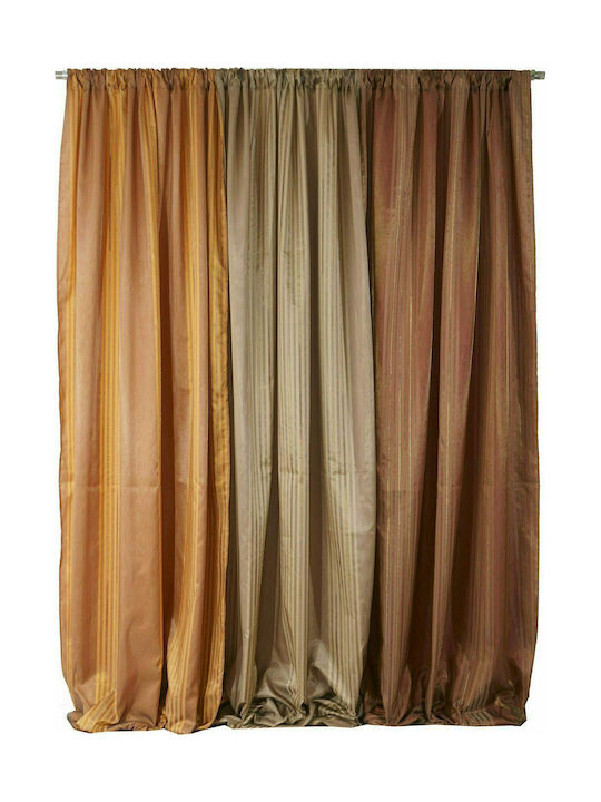 Viopros Curtain with Pencil Pleat 4 Beige 140x270cm