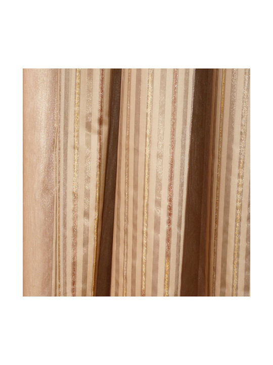 Viopros Curtain with Pencil Pleat 4 Beige 140x270cm