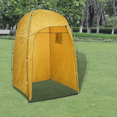 vidaXL Φορητός Νιπτήρας για Camping με Βάση 20lt & Σκηνή Κίτρινη