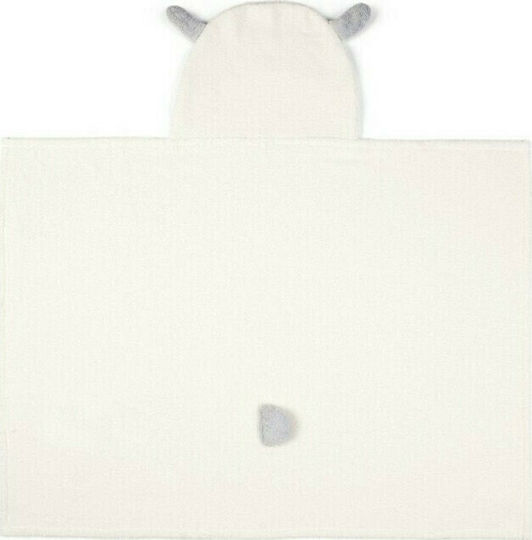 Mamas & Papas Hooded Baby Bath Towel Lamb White