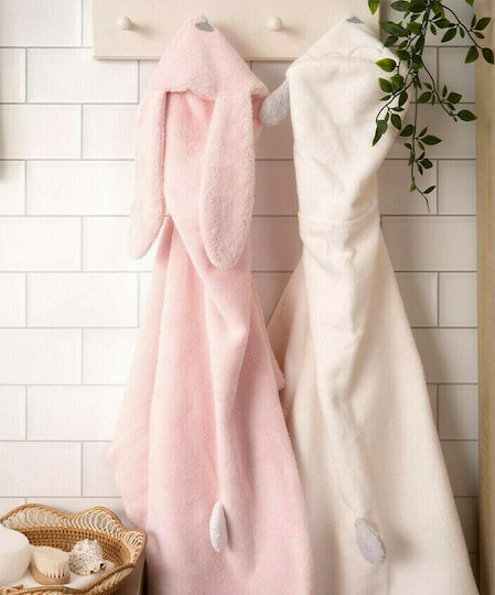 Mamas & Papas Hooded Baby Bath Towel Lamb White