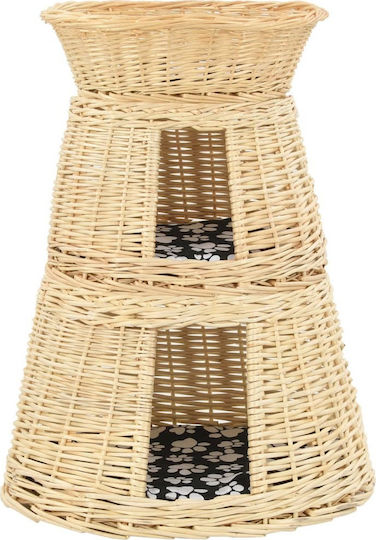 vidaXL Гнездо Котка Кафяв 47x34x60см