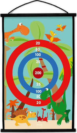 Scratch Europe Set with Target & Darts Children's Magnetic Target 2 Sides with 6 Darts Medium - Dinosaurs