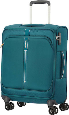 Samsonite Popsoda Cabin Travel Suitcase Fabric Green with 4 Wheels Height 55cm