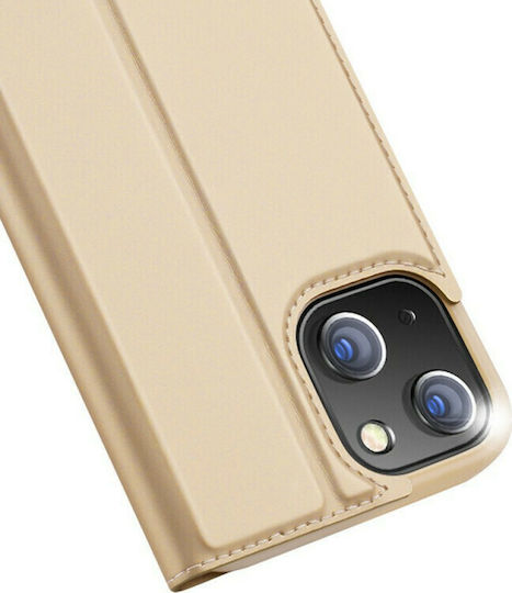 Dux Ducis Skin Pro Buchen Sie Synthetisches Leder Gold (iPhone 13)