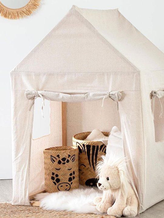 Atmosphera Children's Play Tent Little House Safari White For Age 3 And Up