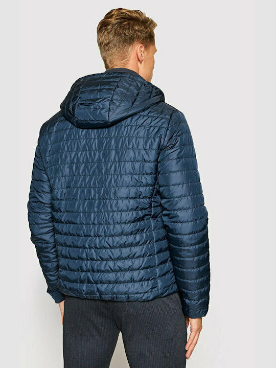 Geox Wilmer Winter Jacket Puffer Navy Blue