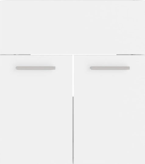 vidaXL Waschtisch ohne Waschbecken mit Spiegel L41xB38.5xH46cm und Säule Weiß