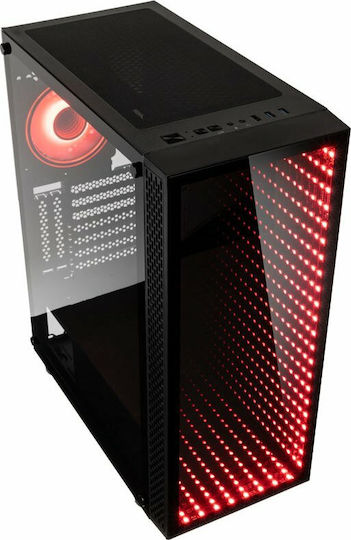 Kolink Void Rift Gaming Midi-Turm Computergehäuse mit Seitenfenster und RGB-Beleuchtung Schwarz