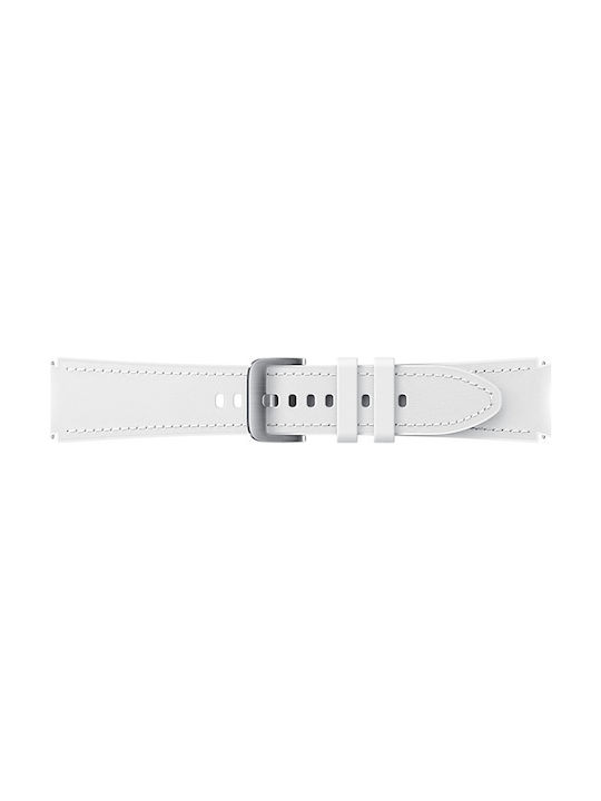 Samsung Strap Leather White (Galaxy Watch4/5/6/7/FE/4 Classic/6 Classic/5 Pro)