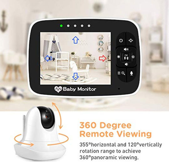 Andowl Wireless Baby Monitor with Camera & Screen 3.5" , Two-way Communication & Lullabies